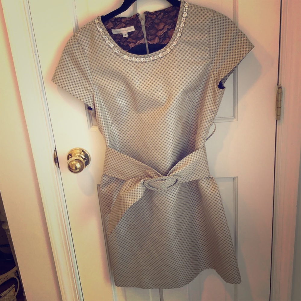 Coreylynncalter silver cocktail dress with jewels